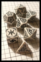 Dice : Dice - Dice Sets - Q Workshop Tribal White and Black - Ebay May 2012